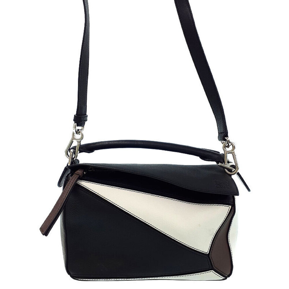 Loewe Puzzle Leather 2way Shoulder Bag Black